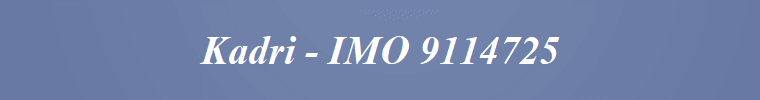 Kadri - IMO 9114725